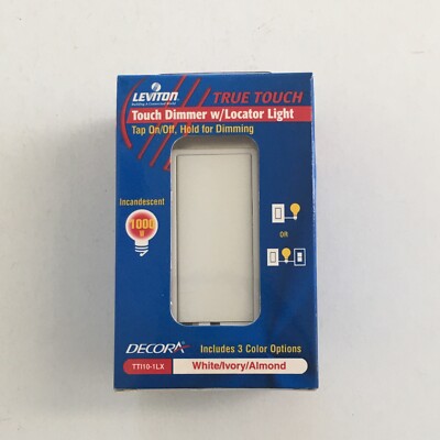 LEVITON TTI10-1LX True Touch Dimmer w/ Locator Light Incandescent 1000W 