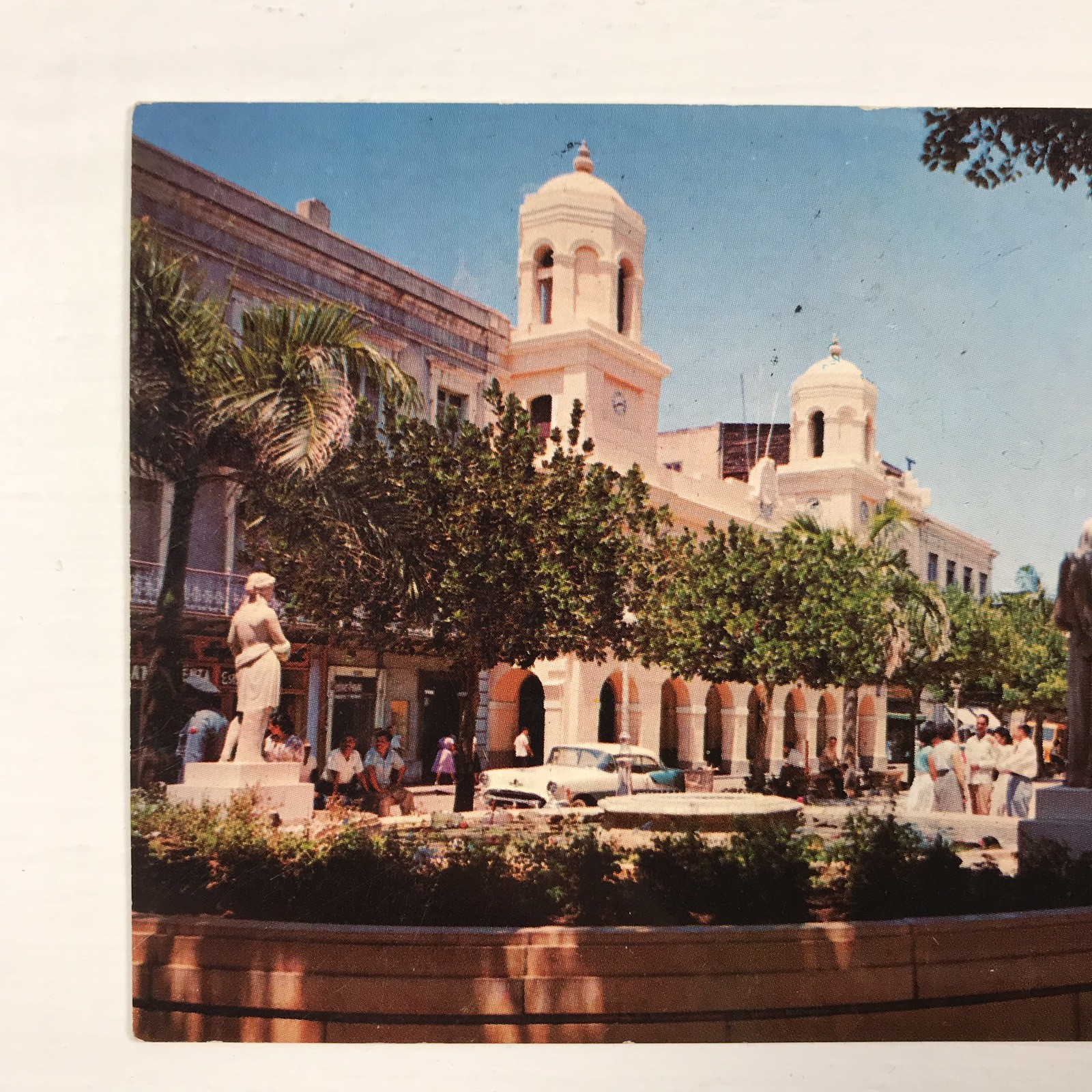 1940s 1950s San Juan Puerto Rico PR Old City Hall Baldorioty Square VTG Postcard