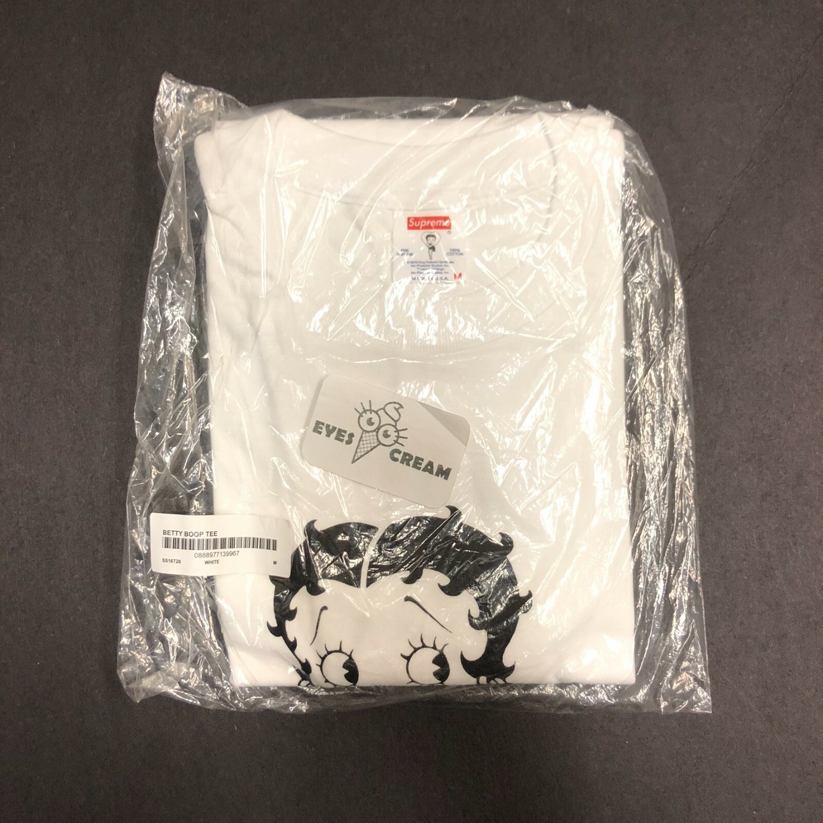 DS SS16 Supreme x Betty Boop Tee White Box Logo Size M Rare DS SS16 Supreme x Betty Boop Tee White Box Logo Size M Rare