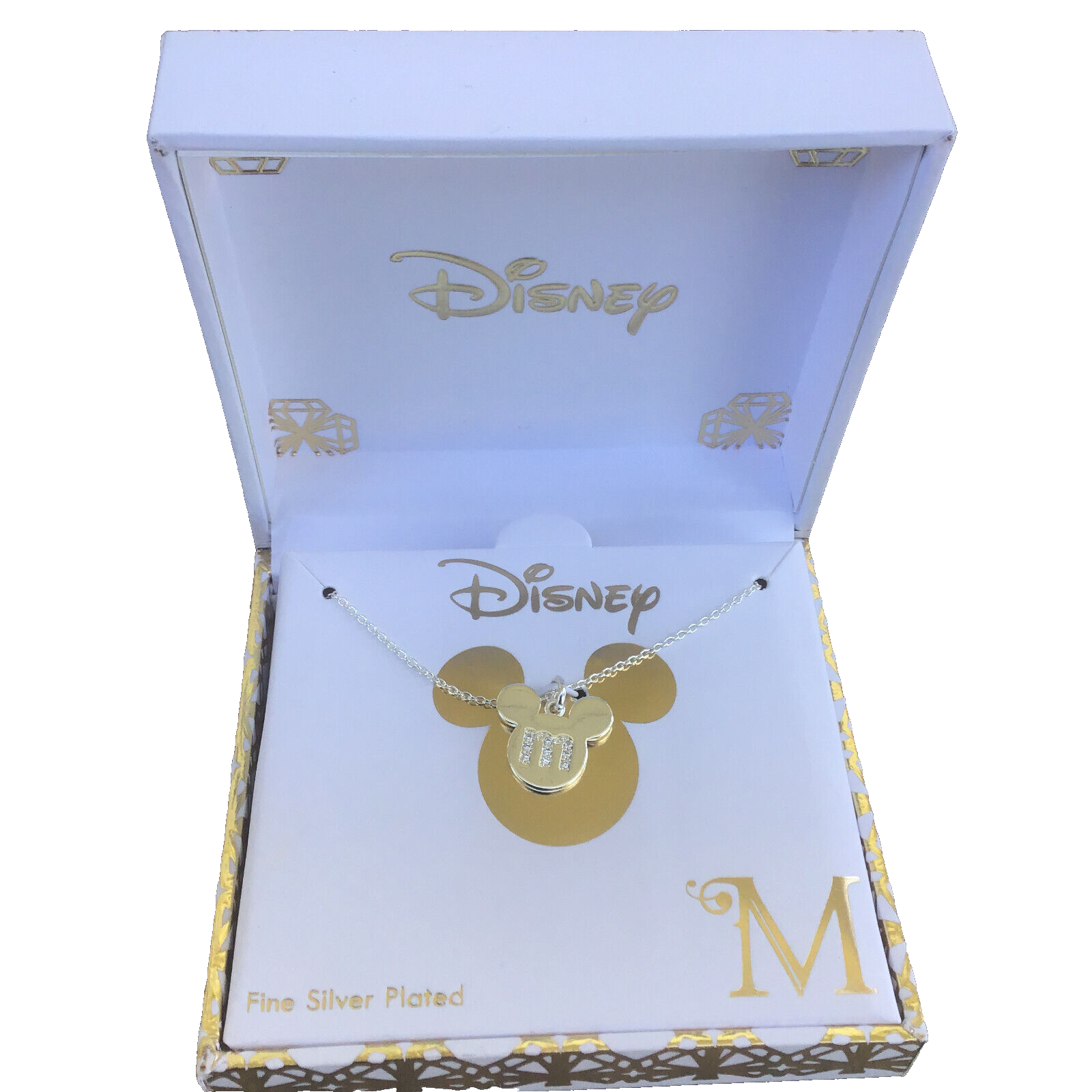 Disney LA Rocks Mickey Mouse Head with M Fine Silver Plated