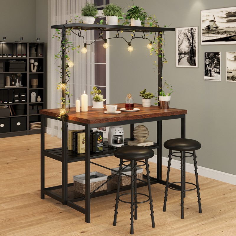 Kitchen Island With Storage, 3 Tier Microwave Stand Oven Shelf,