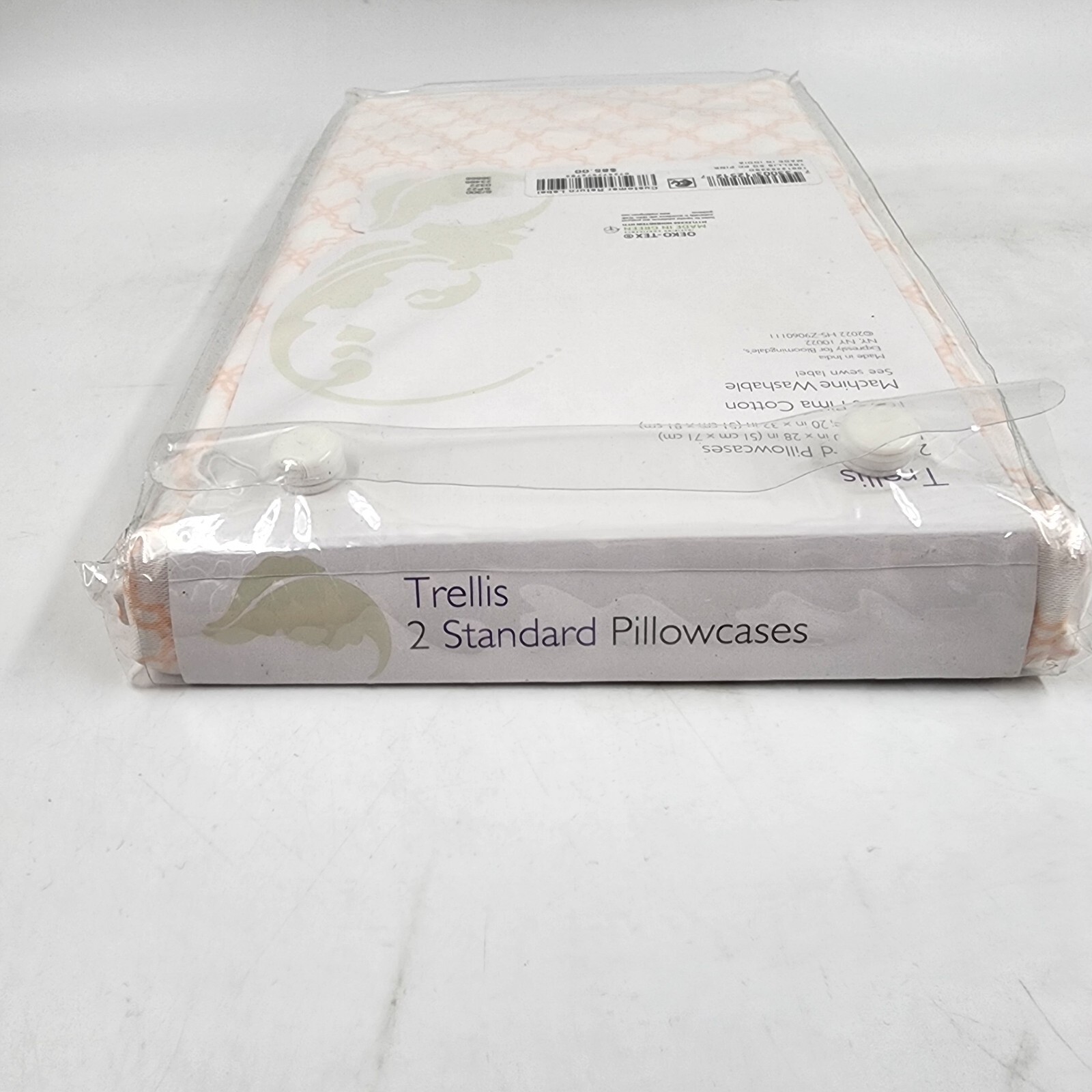 Sky Trellis Standard Pillowcases 20in x 28in Pastel Pink Geometric Design 2Pc - Picture 8 of 15