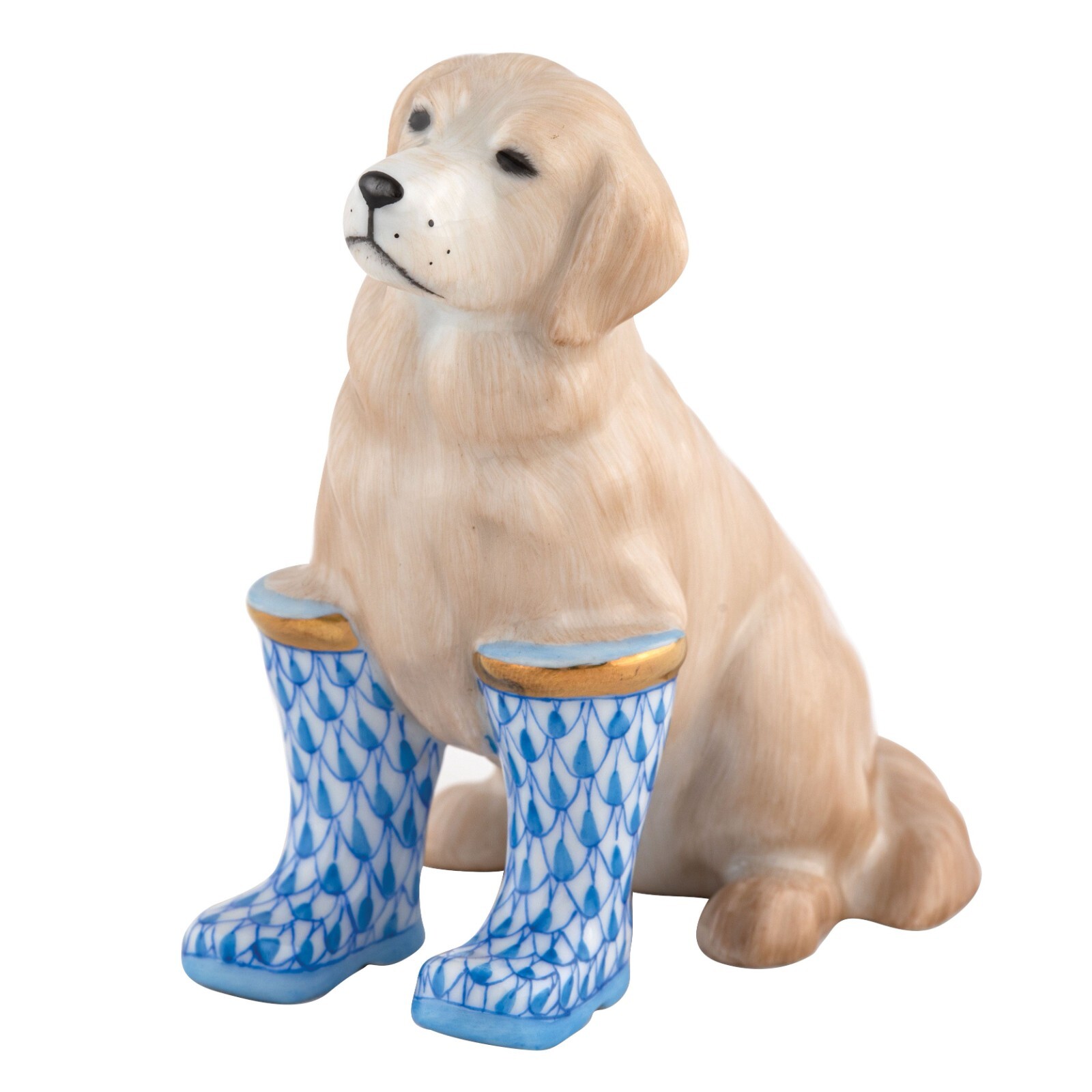 HEREND, RAINY DAY RETRIEVER, BLUE FISHNET, #VHB-16315, BRAND