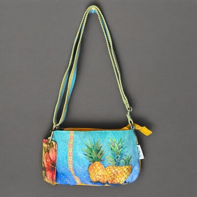 Sun n  Sand Paul Brent Crossbody Bag Pineapple Purse Blue PB9492 NWT