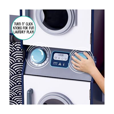 Lil’ Jumbl Kids Washer and Dryer Playset, Wooden Children's Pretend Laundr