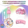 QearFun Unicorn Bluetooth Headphones for Girls - with Microphone and 3.5mm Jack, Adjustable Headband for Kids Teens Toddlers, School iPad Tablet PC Smartphones Compatible (Pink)