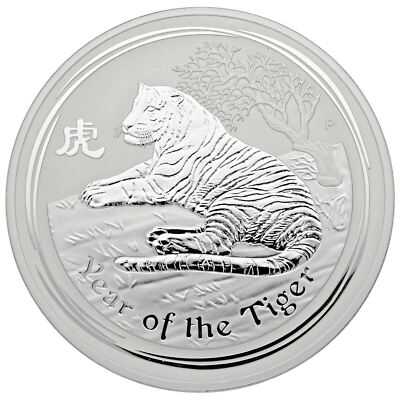 2010 1 KILO Silver KG Lunar Year of TIGER Perth Mint Australia Round Capsule 