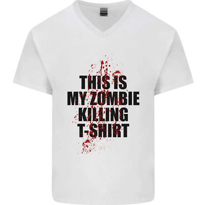 This Is My Zombie Tuer Halloween Horreur Hommes Col V Coton T-Shirt