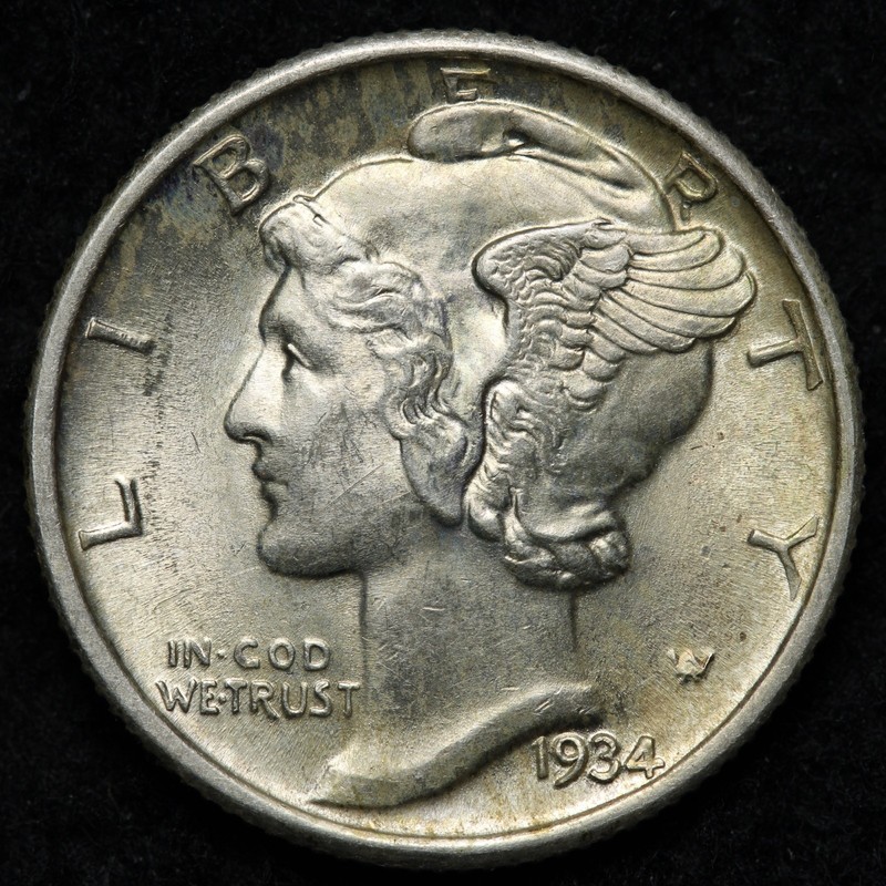 1934 Mercury Silver Dime BU *UNCIRCULATED* MS FSB E269 WINA