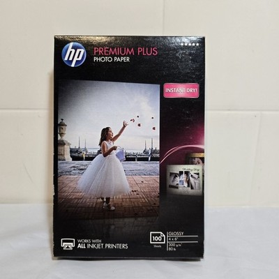 HP PREMIUM PLUS Photo Paper 4x6 Glossy 100 Sheets NIB