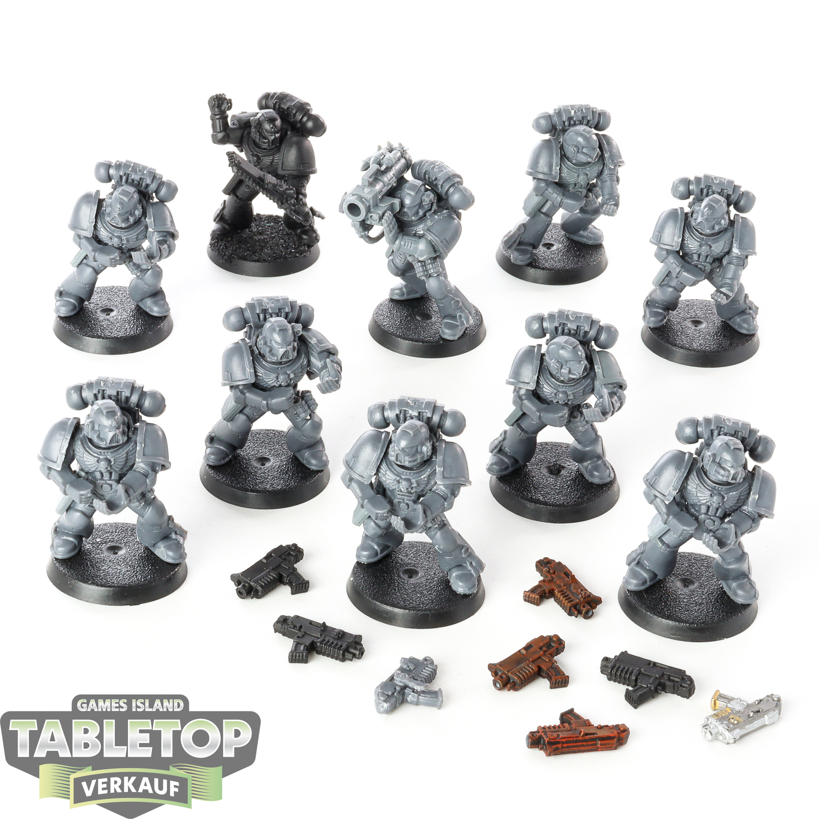 Space Marines - 10x Tactical Squad - teilweise bemalt
