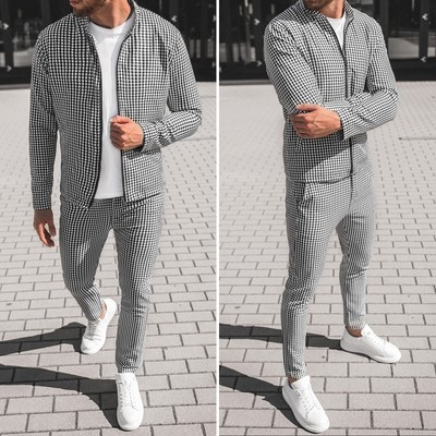 Sportanzug Training Sport Anzug Jacke Chino Hose Streetwear Herren OZONEE 5621