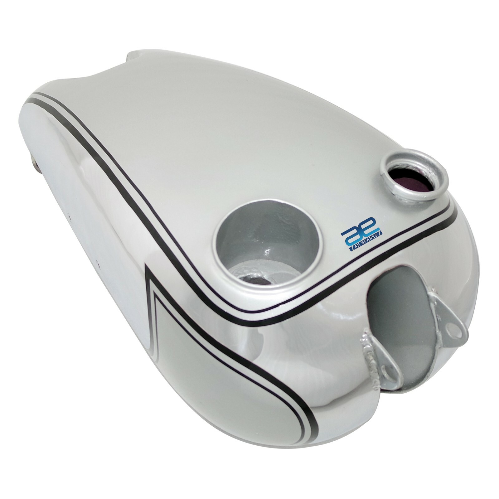 BSA C10 C11 250 Silver Chrome Petrol Fuel Tank with Replica Smiths Speedometer & Cap
