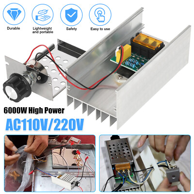 AC Motor Speed Controller 6000W High Power Thyristor Electronic Volt Regulator