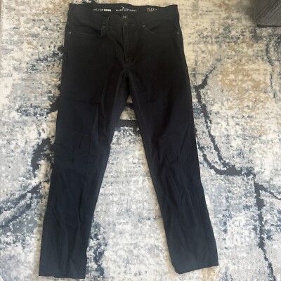 MARC ANTHONY Men's Slim Straight Fit Luxury Denim+ Jeans Flex Fit 33x30 Black