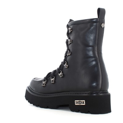 Pre-owned Cult A23us Women's Combat Boots With Platform Clw390800 Slash 3908 Mid W Leather In Black