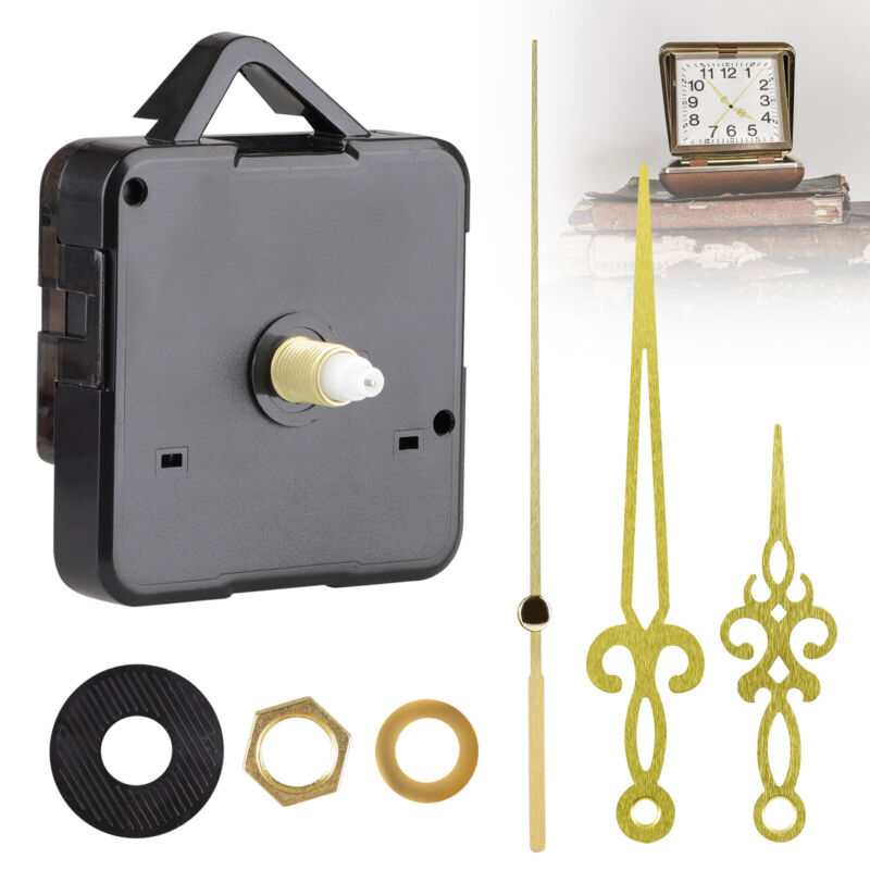 DIY Wall Quartz Clock Movement Mechanism Replacement Tool Parts Set Gold Hands