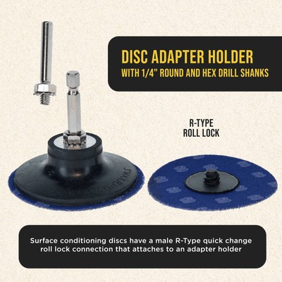 Dura-Gold 3" 78 Pc Quick Change Surface Prep Grinding Disc Set, 36, 60, 80 Grit