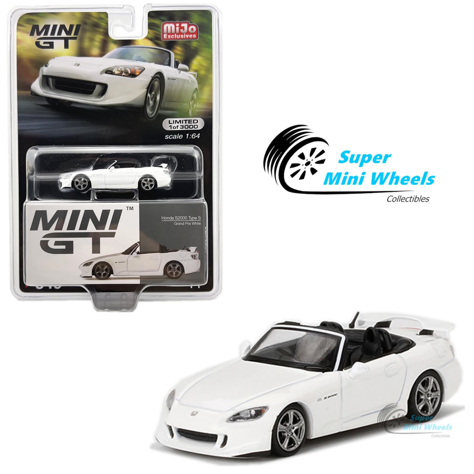 ホンダ S2000 1/64 ミニカー Mini GT 1:64 Honda S2000 (AP2) CR Grand Prix White #656 | eBay