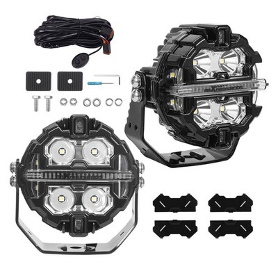 Phare LED Auxiliaire 160W 270° DRL For 4x4 SUV Camion IP68 6000K Spot Beam 3.5