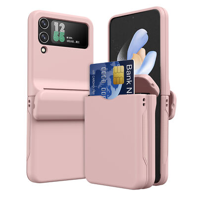 For Samsung Galaxy Z Flip 6/5/4/3 Hinge Protection Case Card Slot Wallet Cover