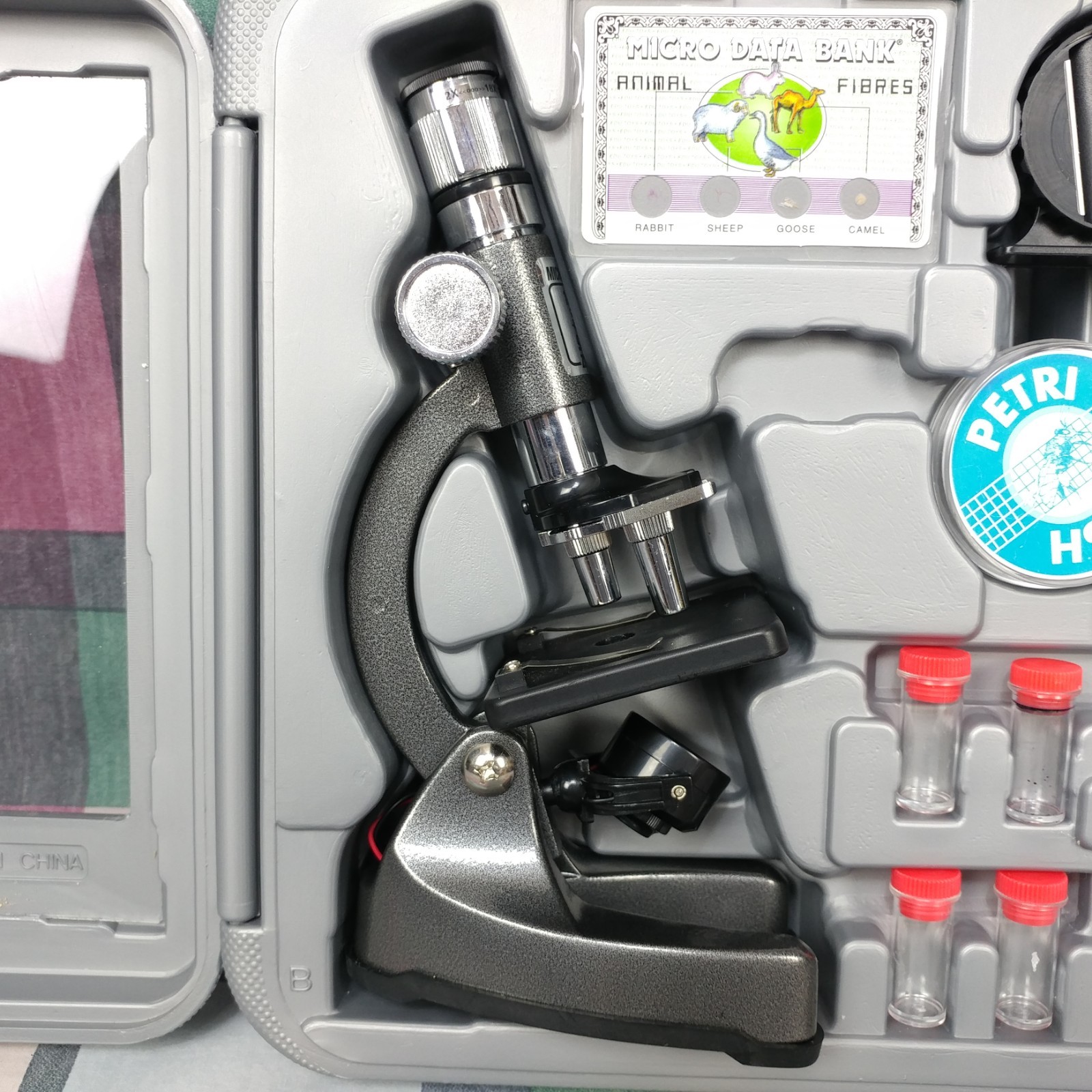 Battat Deluxe Microscope Set Diecast Body w/Light & Mirror Case Tested & Working