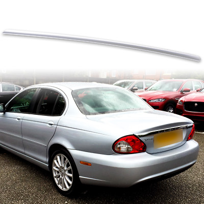 Fyralip Painted MDZ Silver Trunk Lip Spoiler for Jaguar X-Type Platinum 1916