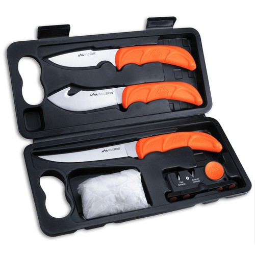 Outdoor Edge Wildlite Game Processing Kit Fixed Blade Knife Set Plain Edge  WL-6