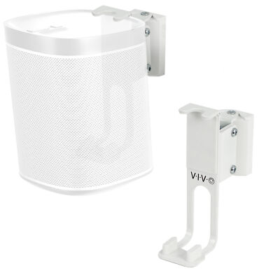 VIVO White Dual Wall Speaker Mount Designed for SONOS PLAY 1 Brackets (2 Pack)