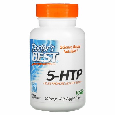 Doctor s Best Best 5-HTP 100 мг, 180 вегетарианских капсул, без глютена, веганский