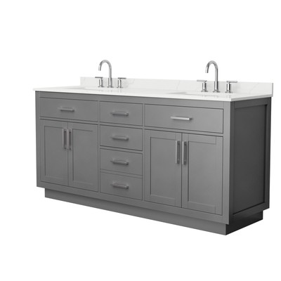 Wyndham Collection WCG262672D-QTZ-US3MXX Beckett TK 72'' - Dark Gray / Giotto