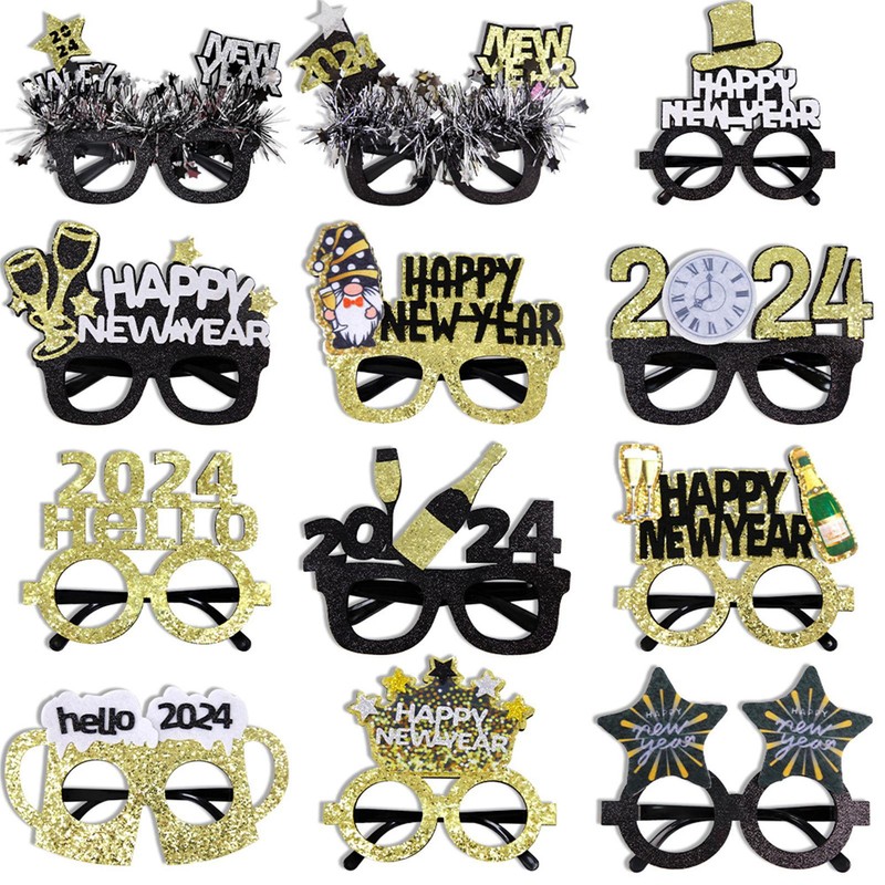 2024 Party Favors Glasses Frame Unique New Years Props For Parties Adults Events