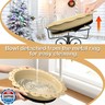 Jvgoo Heated Bird Bath for Outside Winter, Powerful 100W Thermostat Control Heated Bird Baths for Outdoors with 5-Prong Metal Stake, Heated Birdbath Water Heater for Garden Yard Patio Lawn (Khaki)