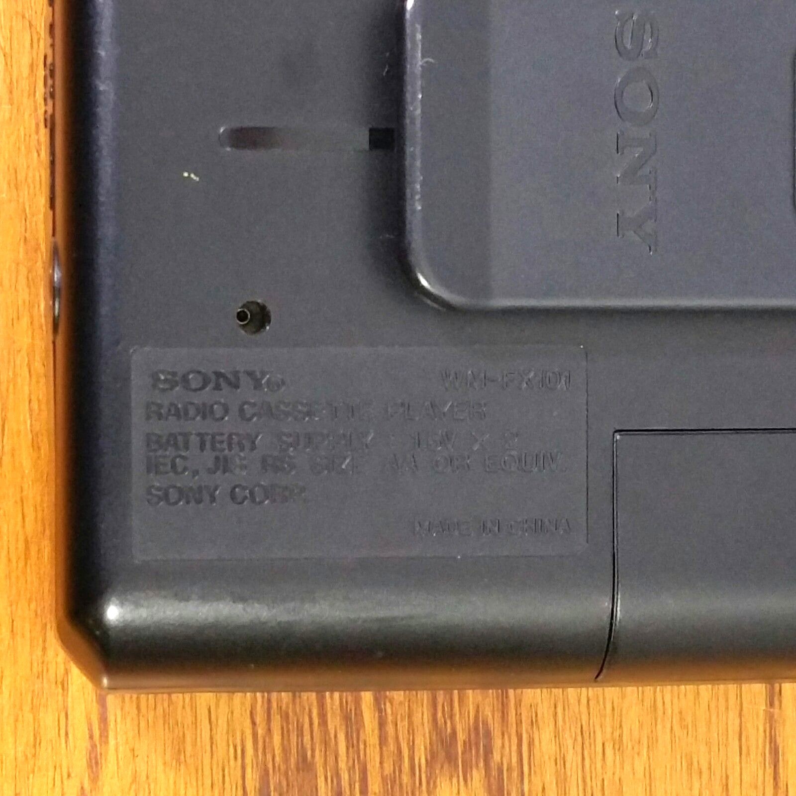 Sony Walkman WM-FX101 Cassette Player AM FM Radio Working Black Vintage NO EJECT