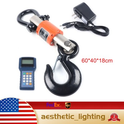 10T Wireless Remote Digital Electronic Hanging Crane Scale with Handheld Meter