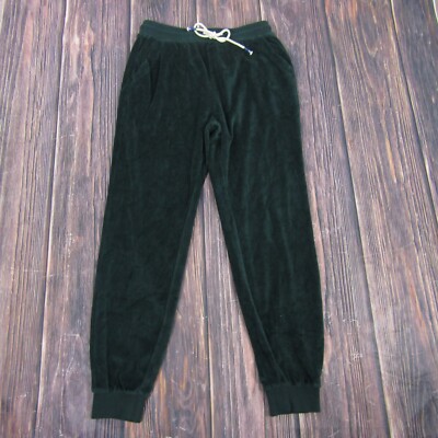 Marine Layer Green Velour Jogger Pants Drawstring Pockets Women's XS