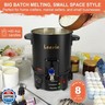 Leerie M4 8Lbs Wax Melter for Candle Making – Heating Core Brass Spout and Temp Control, No Clog, Easy to Clean – Electric Wax Melting Pot for DIY Candle Makers and Beginners