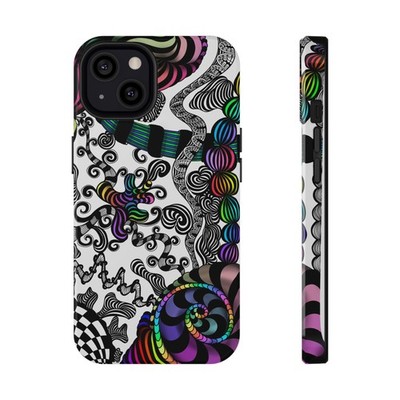 Psychedelic swirl trippy phone case | Impact-Resistant Case