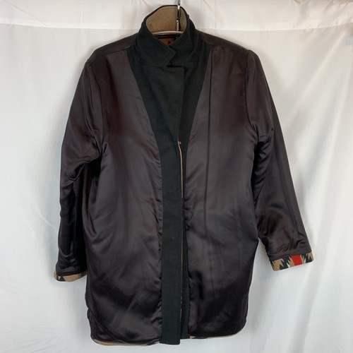 Pendleton Womens Vintage Southwestern Wool Blanket Coat Tan Black Red White XL