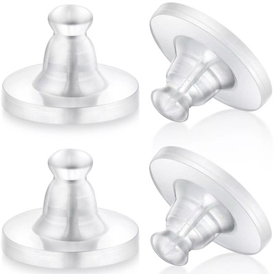 Earring Backs Rubber100Pcs Soft Clear Earring Backs for StudsHypoallergenic Si
