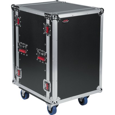Gator GTOUR-16U-CAST 16U Standard Audio Road Rack Case w/ Casters