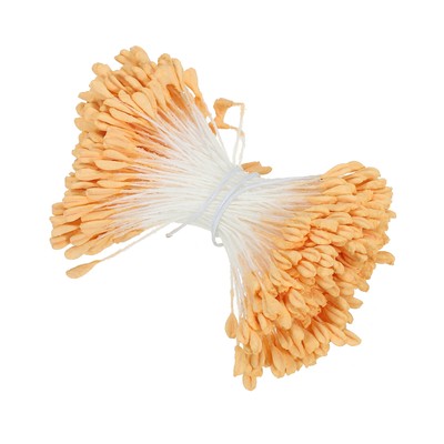 2.5mm Double Heads Flower Stamen, 340 Pcs Artificial Flower Stamen Pistil Yellow