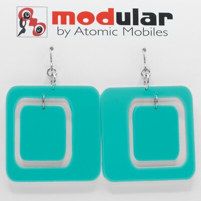 SENSATIONAL Coolsville Dangle Earrings Retro Mid Century Mod Statement Jewelry