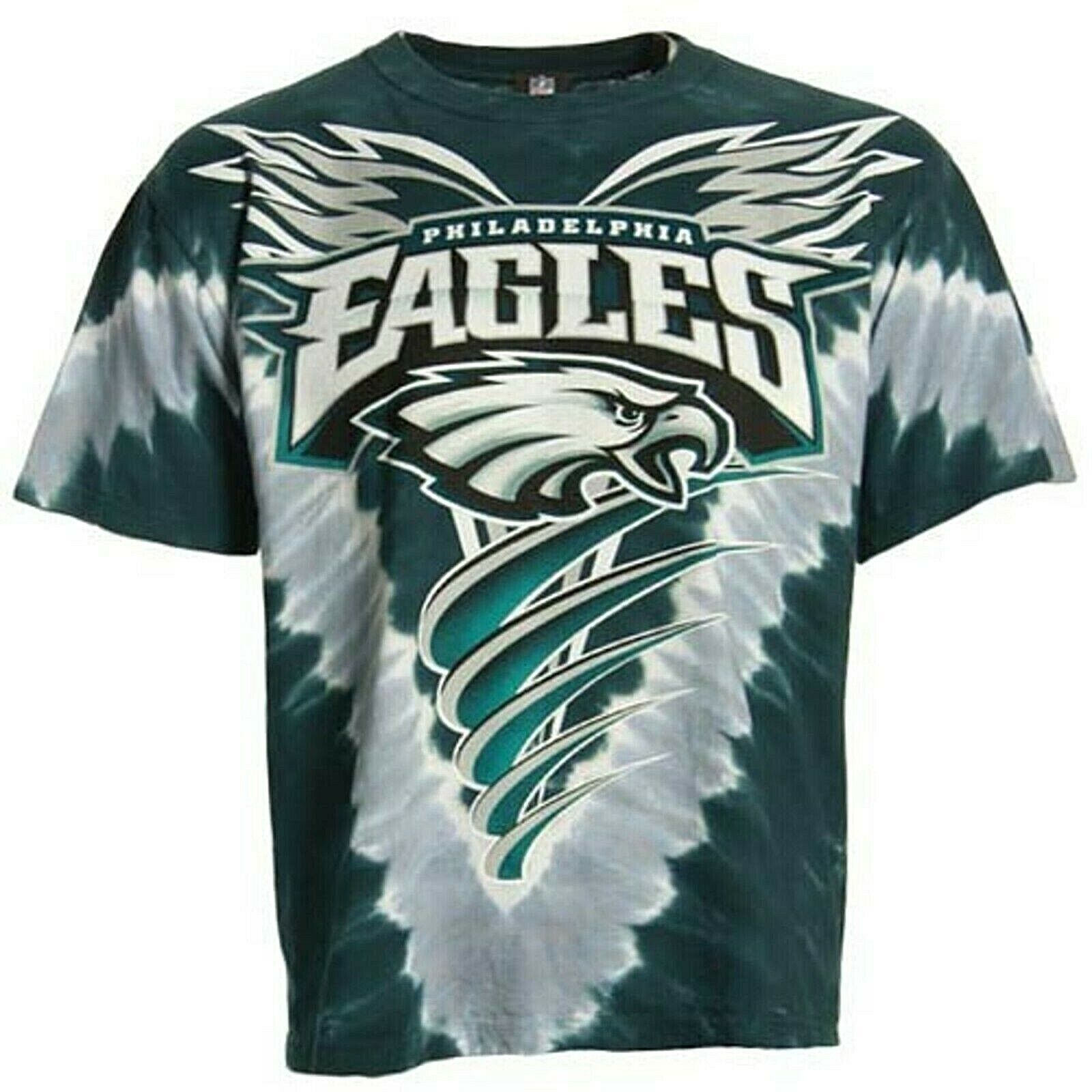 PHILADELPHIA EAGLES OFFICIAL NFL LIQUID BLUE V TIE DYE