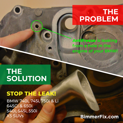 BimmerFix® Coolant Transfer Pipe Repair System! IT WORKS OR YOUR MONEY BACK!!!