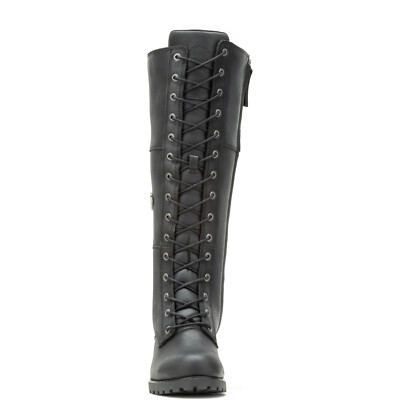 Женские черные кожаные мотоциклетные ботинки Harley-Davidson Aldona 14 Lace D87270