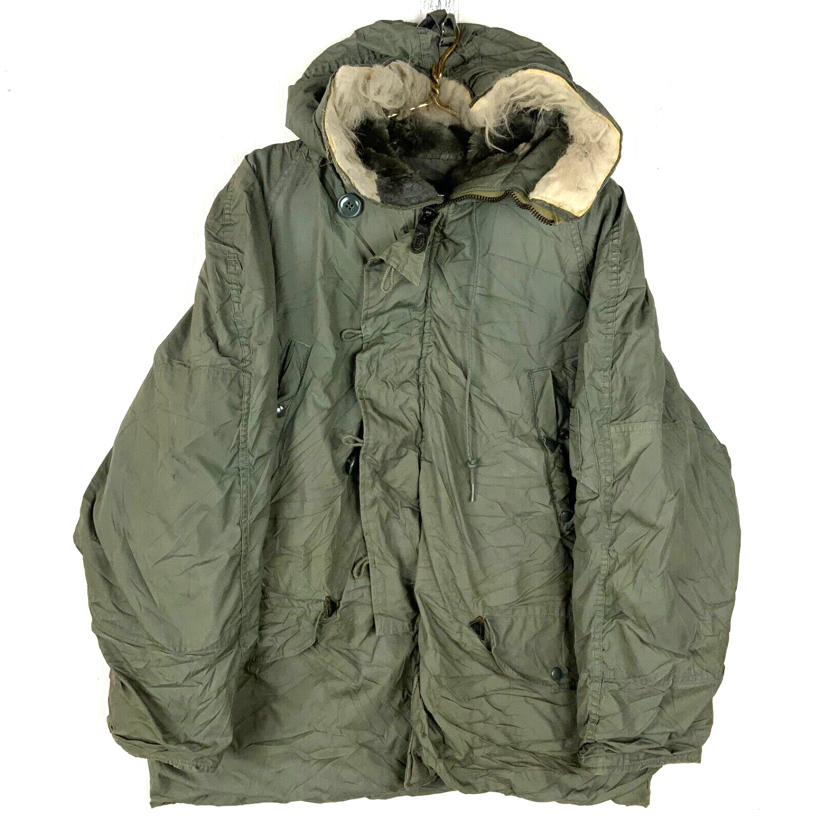 Vintage U.S. Military Parka Type N-3B Jacket Large Full Zip