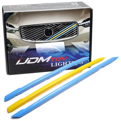 Sweden Flag Color Grille Decoration Insert Trims For 2025-up Facelift Volvo XC60