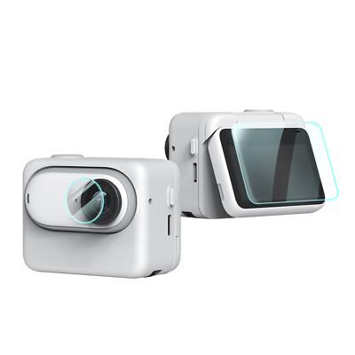 2PCS For Insta360 GO 3 HD Tempered Glass Screen Film+Lens Protector Glass Film