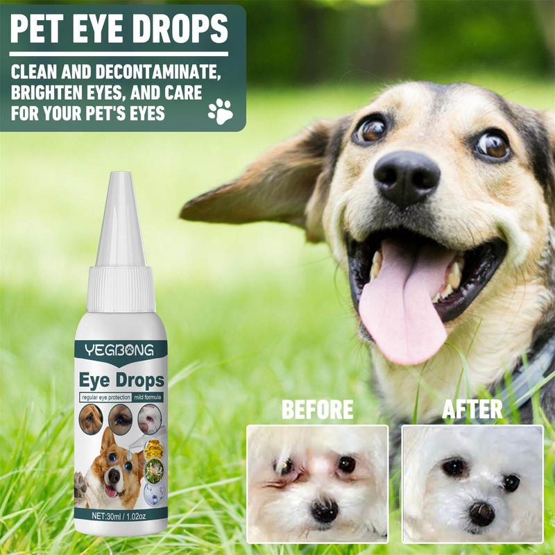 Pet Eye Drops Eye Cleanser Remove Tear Stain Itching Relief Eye Care for Cat Dog